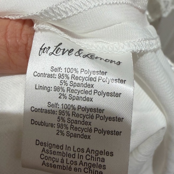 For Love & Lemons Tayla Lace Mini Dress Size M White NWT - Picture 13 of 13